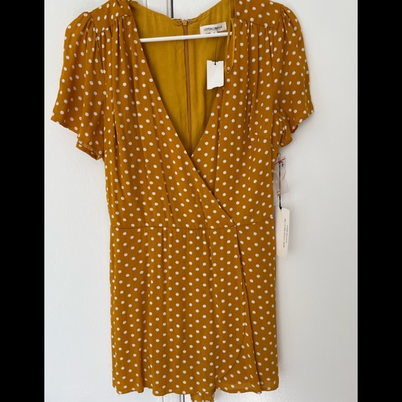 Yellow Polka Dot Romper - Picture 1 of 5